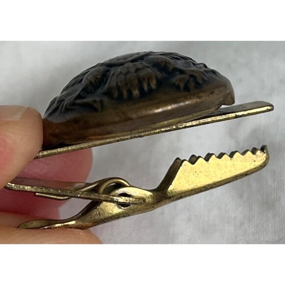 Eagle Waterbury Button Tie Bar Collar Clip Pin Raised Relief Vintage Militaria - Picture 5 of 7